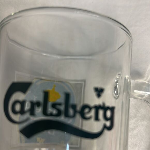 Carlsberg Beer Glass Mug 12 Ounce 5 1/3 Inches Tall 3 In Round Bar Beer Cocktail - Picture 9 of 9